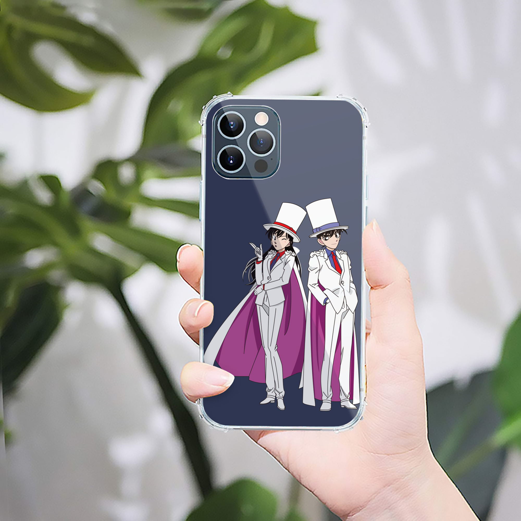 （画像用） 名探偵コナン くろば かいと Detective Conan Kuroba Kaito 【iPhone 12シリーズ対応】透明スマホケース（クリアソフトケース）